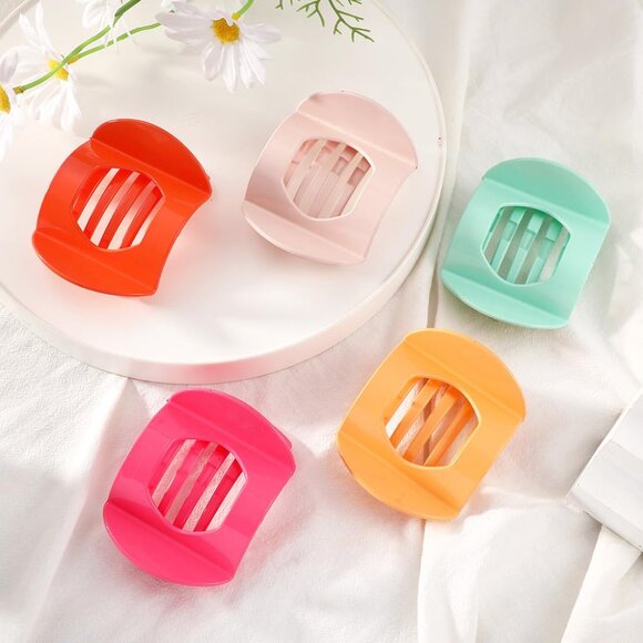 Flat Hair Clips Set 6 Rainbow Color Non-slip Strong Hold for Thick or Thin Hair - Picture 6 of 6